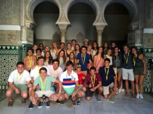 Alandis Travel Students in Alcazar Royal Palace, Seville, Spain.
