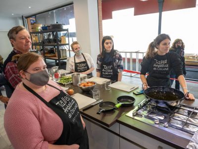 Alandis Students in a Paella Cooking Class in Seville
